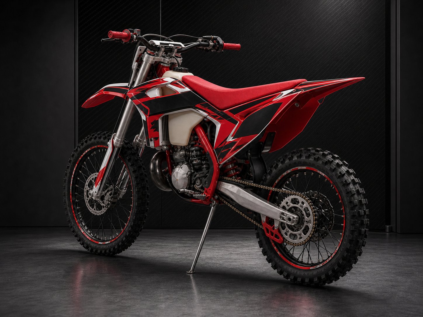 FLSND ONE/ONE custom graphics concept on an enduro motorcycle